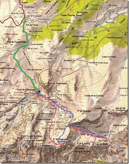 Nos vemos por las montañas Canal de San Carlos en el oriental de Picos